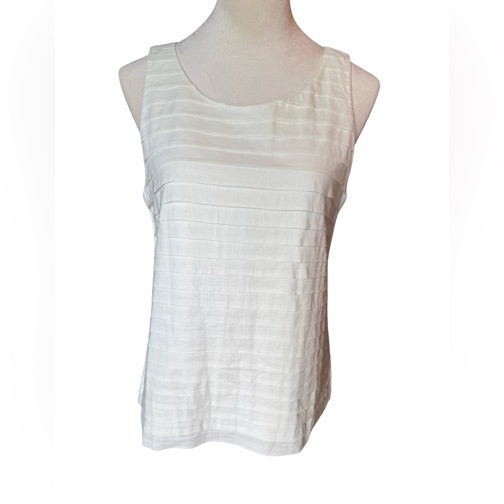 J. Crew Cream Textured Tank Top